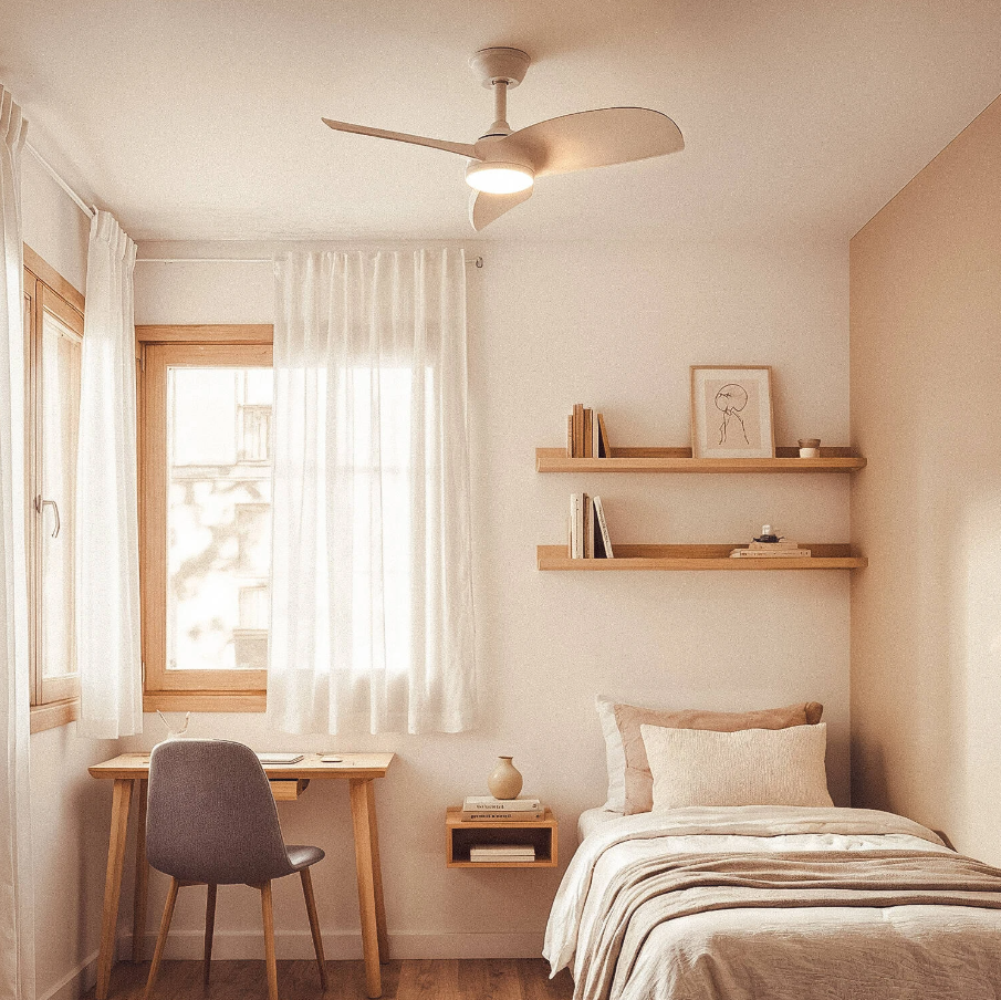 Stilvoller Deckenventilator Filip Ø76cm - Ultra leise & Fernbedienung – Weiß