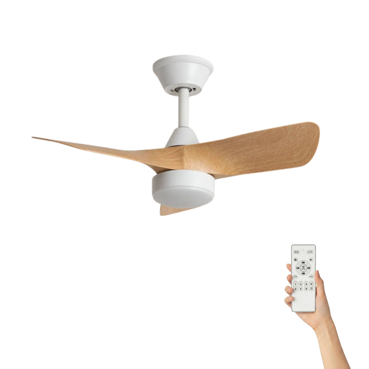 Stilvoller Deckenventilator Sebastian Ø76cm - Ultra leise & Fernbedienung - Bild 1