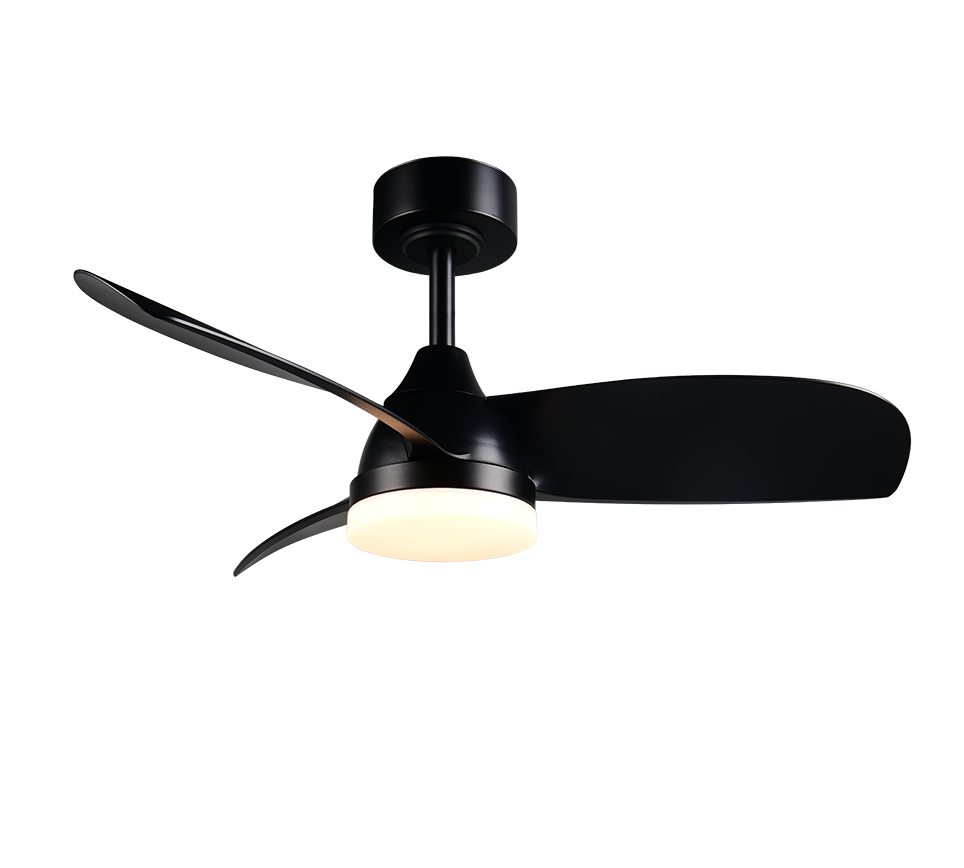 Stilvoller Deckenventilator Ingrid Ø90cm - Ultra Leise & Fernbedienung – Schwarz