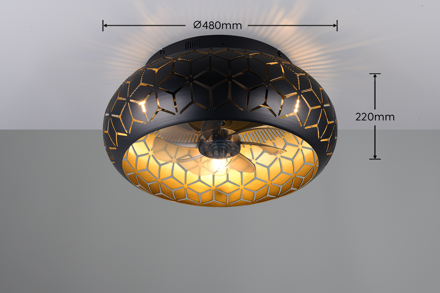 Stilvoller Deckenventilator Kasper Ø50cm - Ultra Leise & Fernbedienung - Bild 5